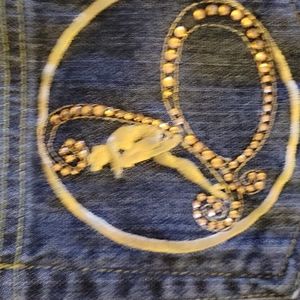 Bebe Carmen Girly B RS JN stretch jeans embellished back pockets Size 30…EUC